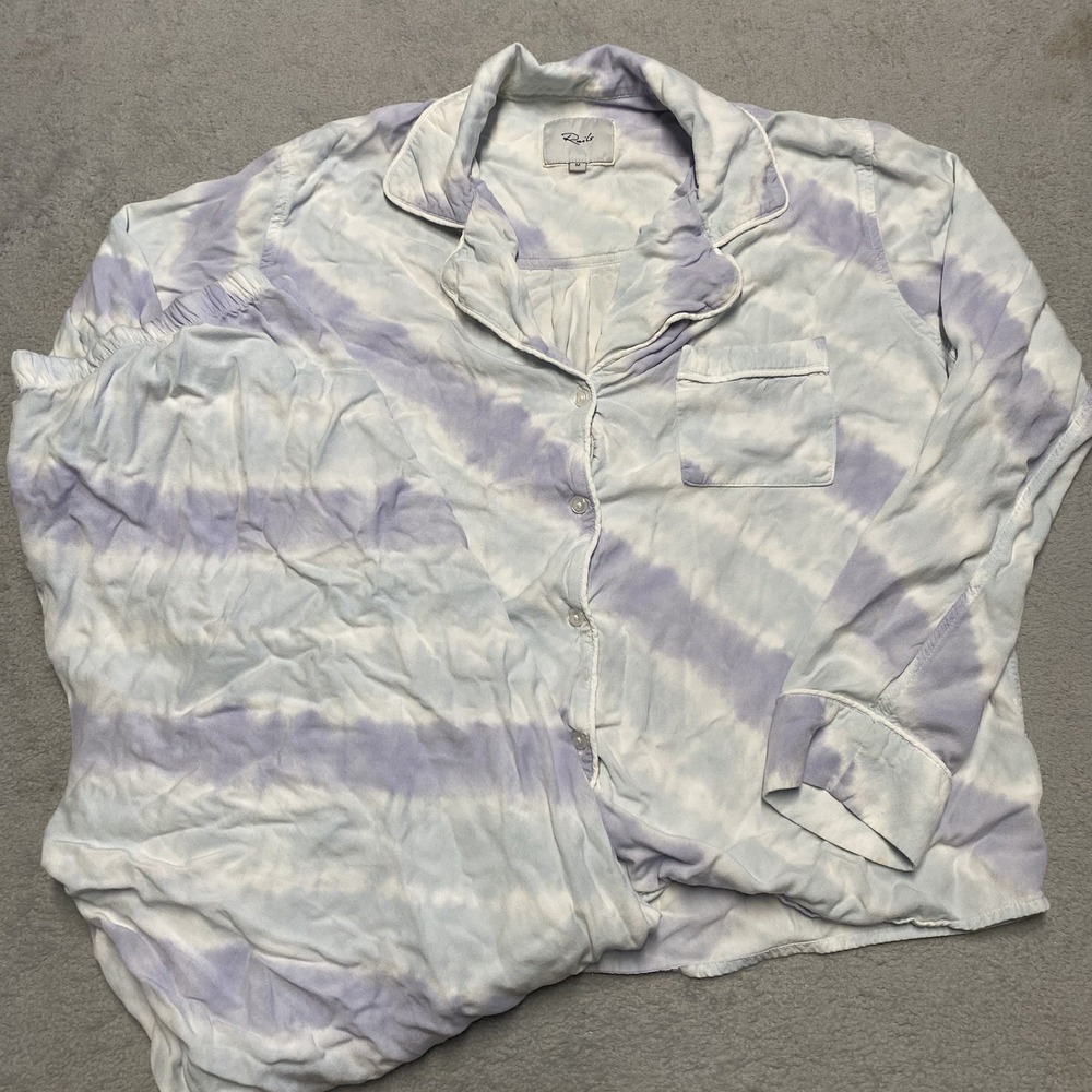 Rails Pajama Set Womens Medium Rayon Clara Mist‎ Tie Dye